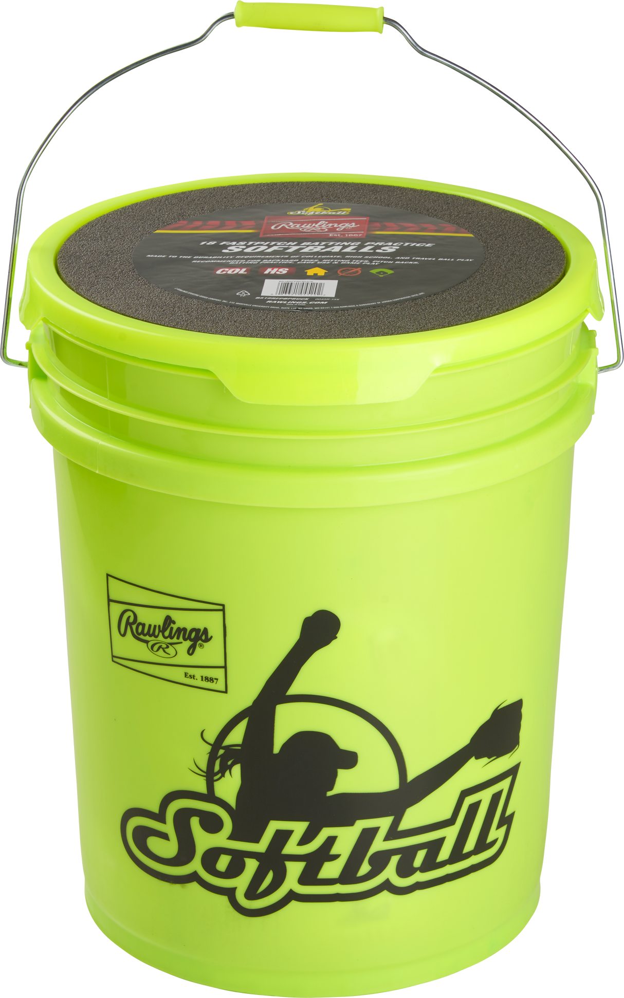 Rawlings 6 Gallon Collegiate / High School / Travel Practice Ball / Bucket Combo Rawlings