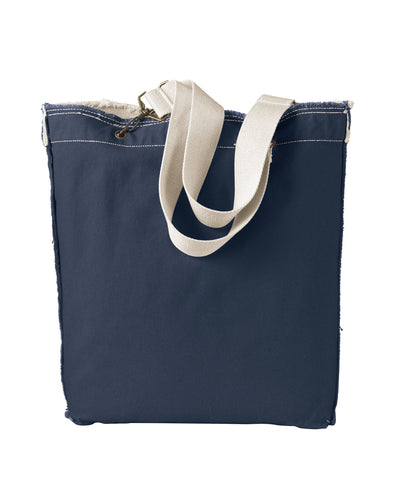 Authentic Pigment Unisex Direct-Dyed Raw-Edge Tote