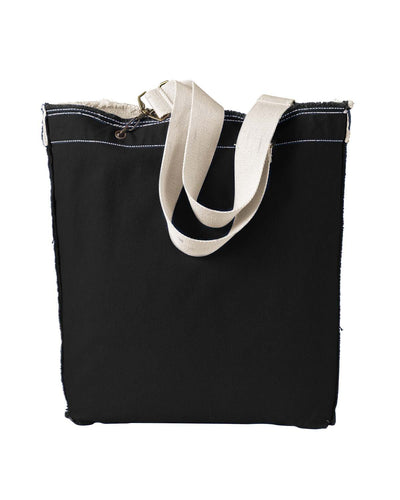 Authentic Pigment Unisex Direct-Dyed Raw-Edge Tote