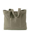 Authentic Pigment Unisex Pigment-Dyed Large Canvas Tote Authentic Pigment
