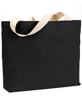 Bayside Unisex 12 oz., Cotton Canvas Jumbo Tote Bayside