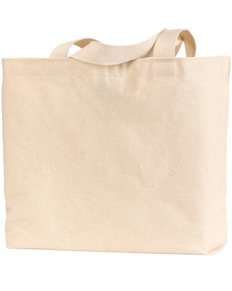 Bayside Unisex 12 oz., Cotton Canvas Jumbo Tote Bayside