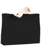 Bayside Unisex 12 oz., Cotton Canvas Medium Gusset Tote Bayside