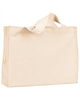 Bayside Unisex 12 oz., Cotton Canvas Medium Gusset Tote Bayside