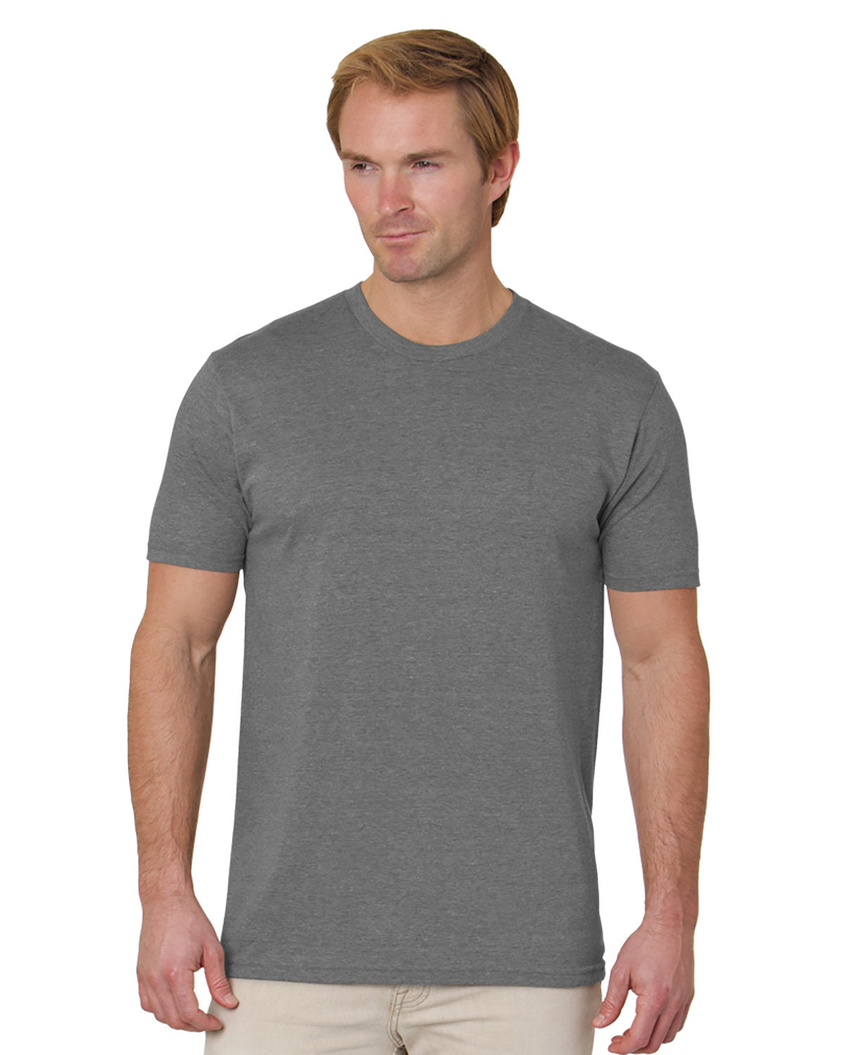 Bayside Men's Fine Jersey Long Sleeve Crewneck T-Shirt Bayside