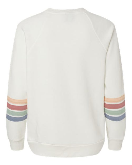 MV Sport Women's Striped Sleeves Crewneck Sweatshirt MV Sport