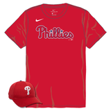 Philadelphia Phillies Youth Nike Jersey & Outdoor Cap MLB-350 Hat Bundle Fan Gear MLB Philadelphia Phillies