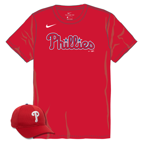 Philadelphia Phillies Youth Nike Jersey & Outdoor Cap MLB-350 Hat Bundle Fan Gear MLB Philadelphia Phillies