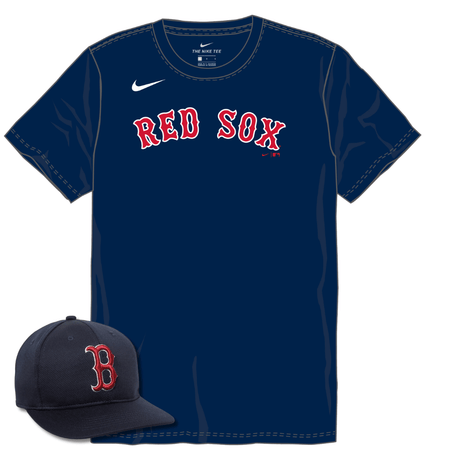 Boston Red Sox Youth Nike Jersey & Outdoor Cap MLB-350 Hat Bundle Fan Gear MLB Boston Red Sox