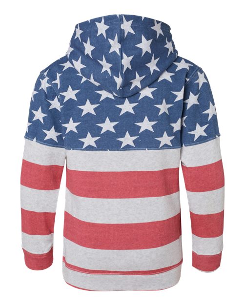 J. America Youth Triblend Fleece Hooded Sweatshirt