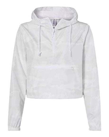 Independent Trading Co. Women's Lightweight Quarter-Zip Pullover Crop Windbreaker Independent Trading Co.