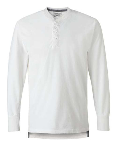 J. America Men's Vintage Brushed Jersey Henley