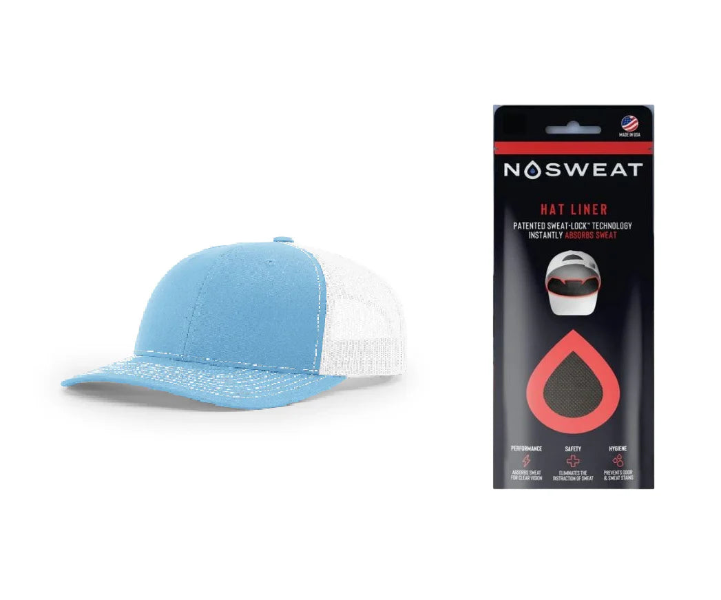 Richardson 112 Trucker Hat with NoSweat Hat Liner Combo
