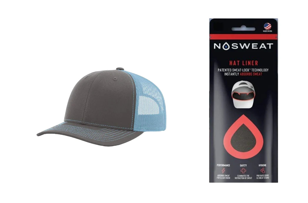 Richardson 112 Trucker Hat with NoSweat Hat Liner Combo
