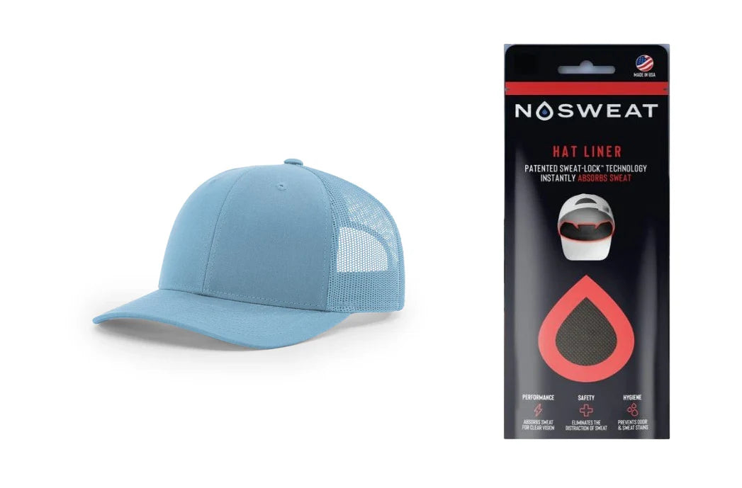Richardson 112 Trucker Hat with NoSweat Hat Liner Combo