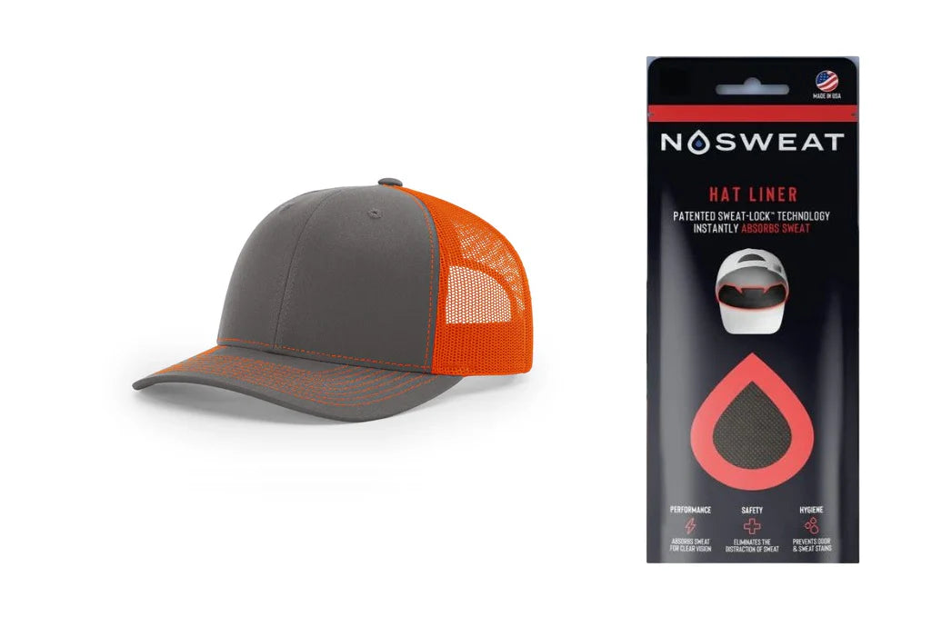 Richardson 112 Trucker Hat with NoSweat Hat Liner Combo