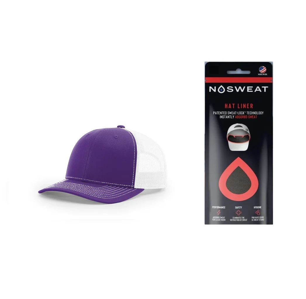Richardson 112 Trucker Hat with NoSweat Hat Liner Combo