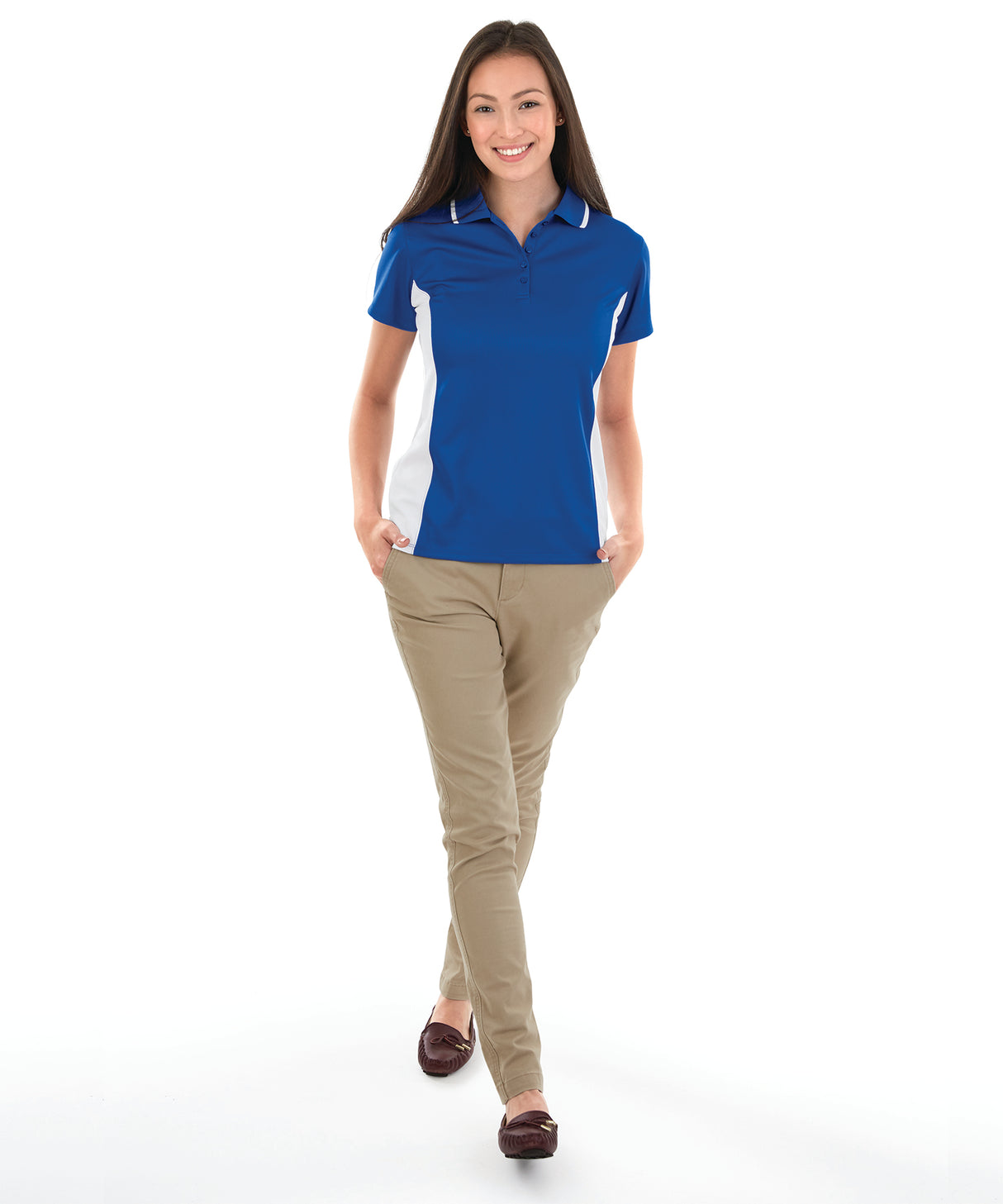 Charles River Women's Color Blocked Wicking Polo Charles River