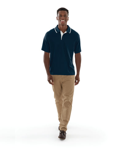 Charles River Men's Color Blocked Wicking Polo