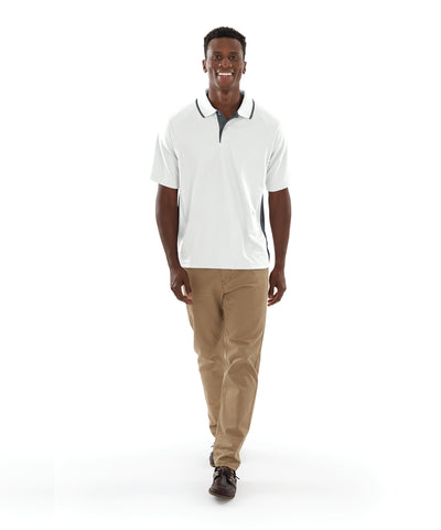 Charles River Men's Color Blocked Wicking Polo