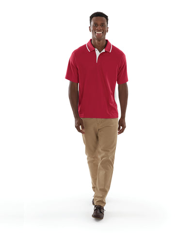 Charles River Men's Color Blocked Wicking Polo