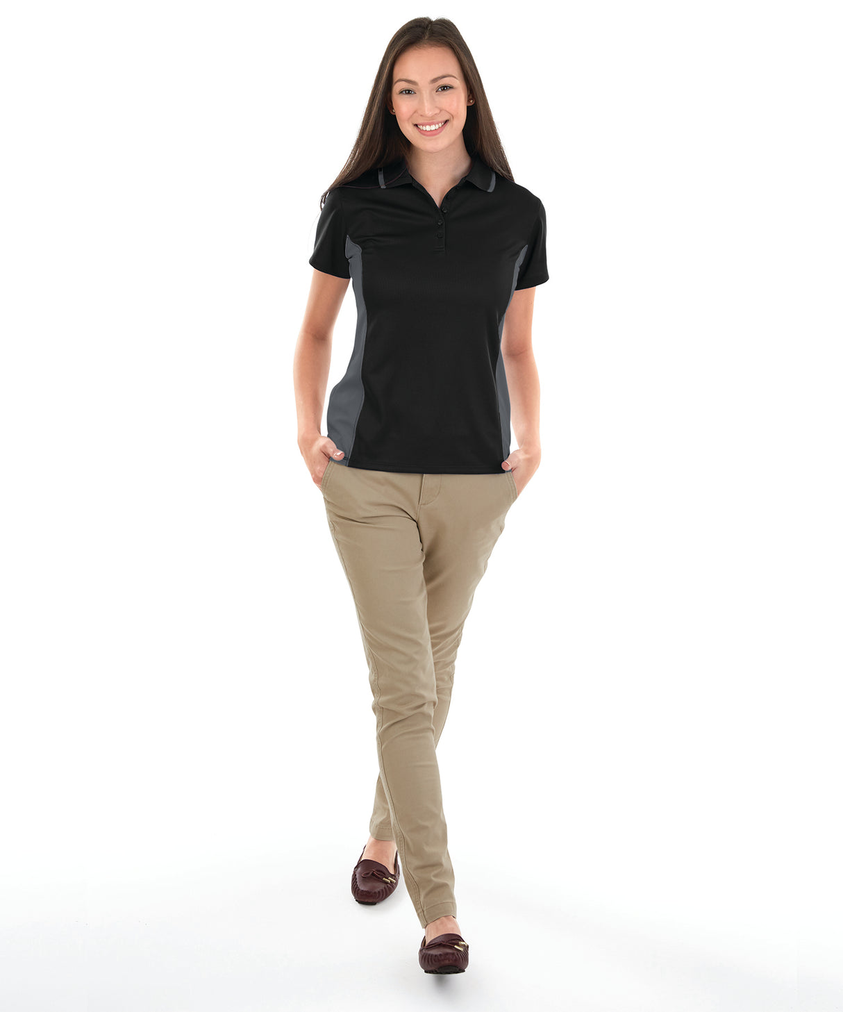 Charles River Women's Color Blocked Wicking Polo Charles River