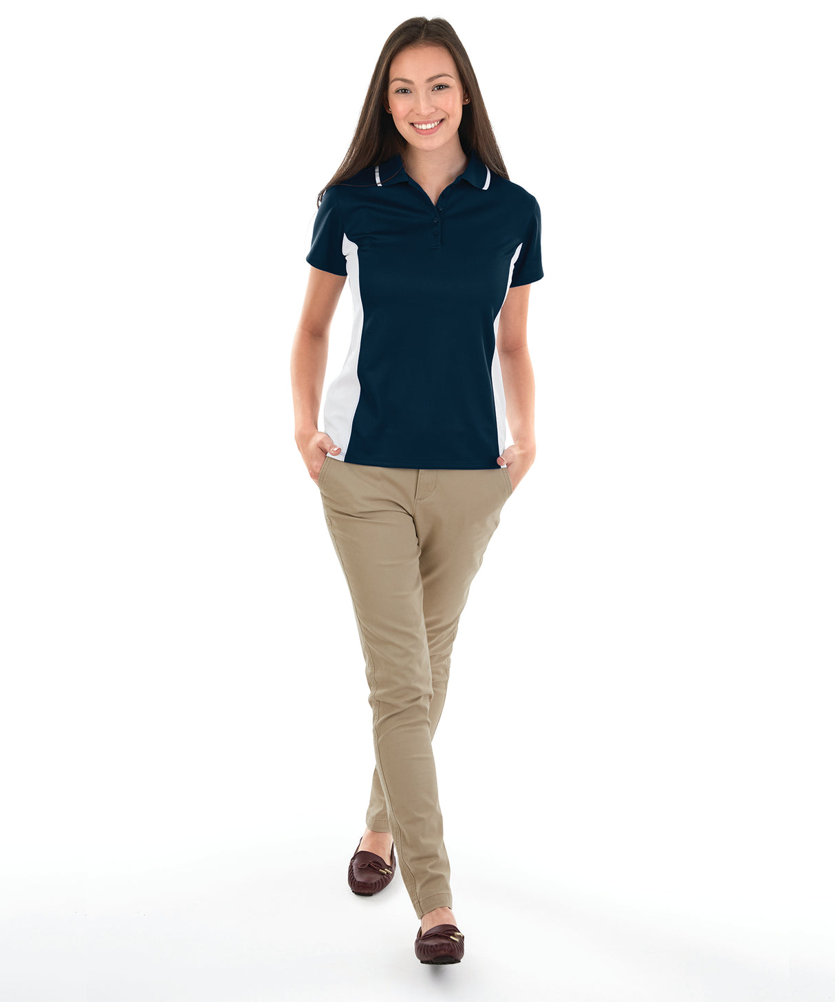 Charles River Women's Color Blocked Wicking Polo Charles River