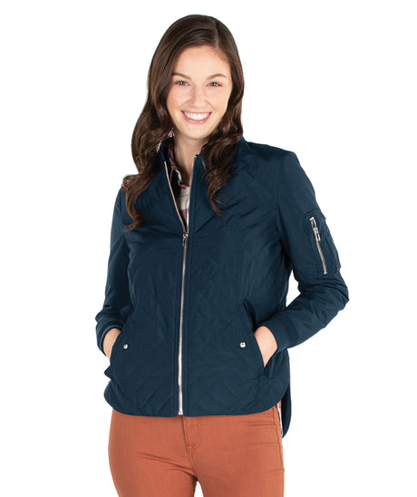 Charles River Women's Quilted Boston Flight Jacket Charles River