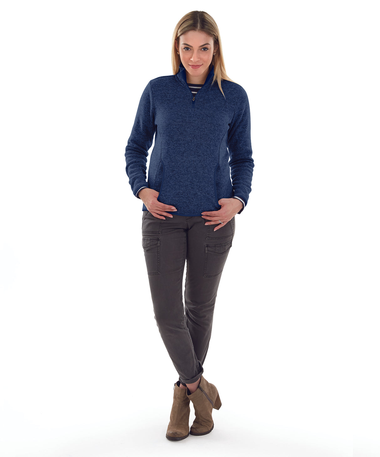 Charles River Women's Heathered Fleece Pullover Charles River