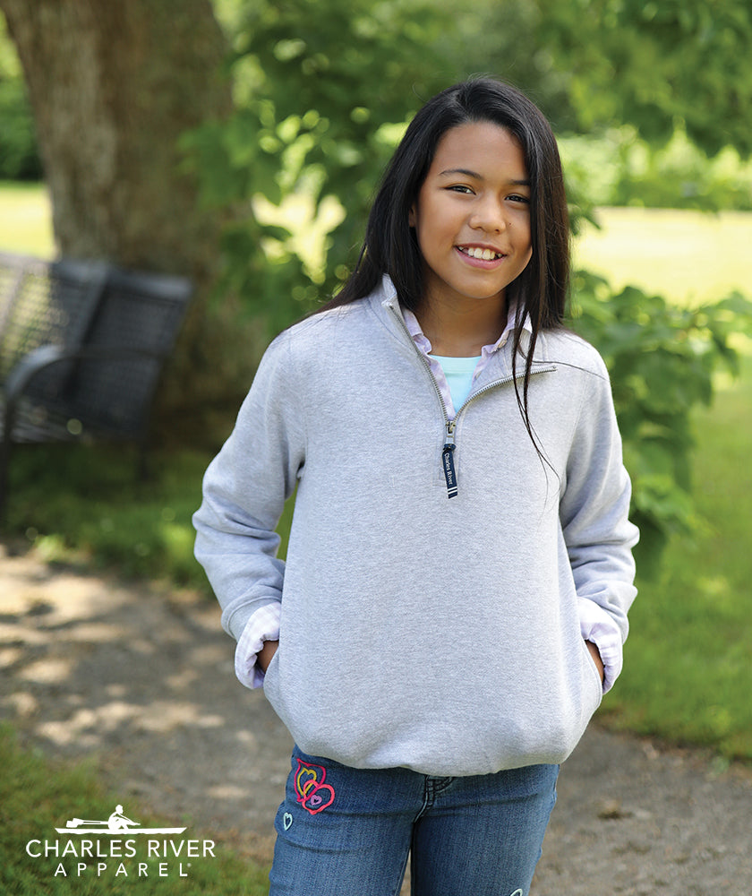 Charles River Youth Crosswind Quarter Zip Sweatshirt Charles River