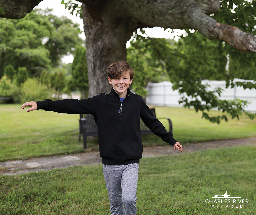 Charles River Youth Crosswind Quarter Zip Sweatshirt Charles River