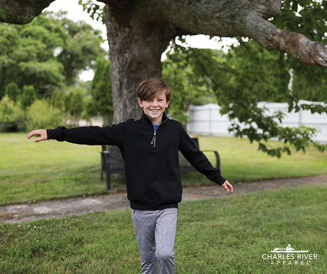 Charles River Youth Crosswind Quarter Zip Sweatshirt Charles River