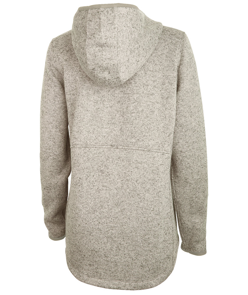 Charles River Women's Heathered Fleece Quarter Zip Hoodie Charles River