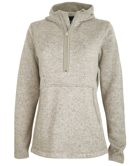 Charles River Women's Heathered Fleece Quarter Zip Hoodie Charles River