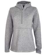 Charles River Women's Heathered Fleece Quarter Zip Hoodie Charles River