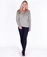 Charles River Women's Heathered Fleece Quarter Zip Hoodie Charles River