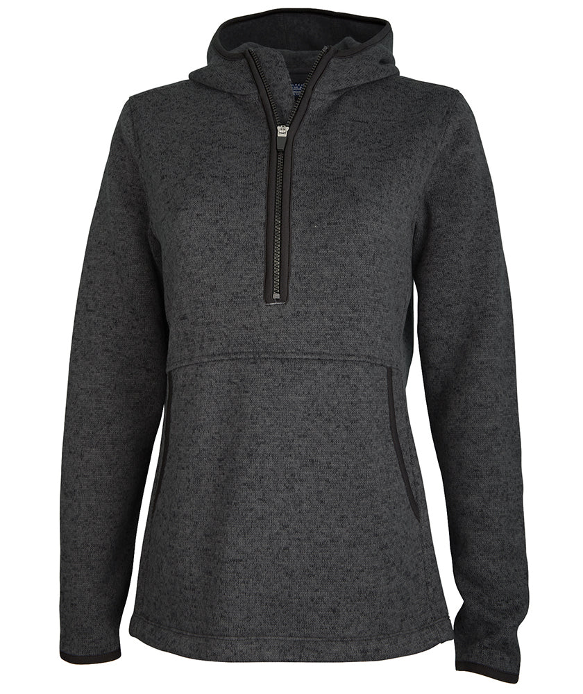 Charles River Women's Heathered Fleece Quarter Zip Hoodie Charles River