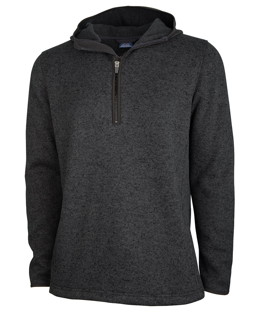 Charles River Men's Heathered Fleece Quarter Zip Hoodie Charles River
