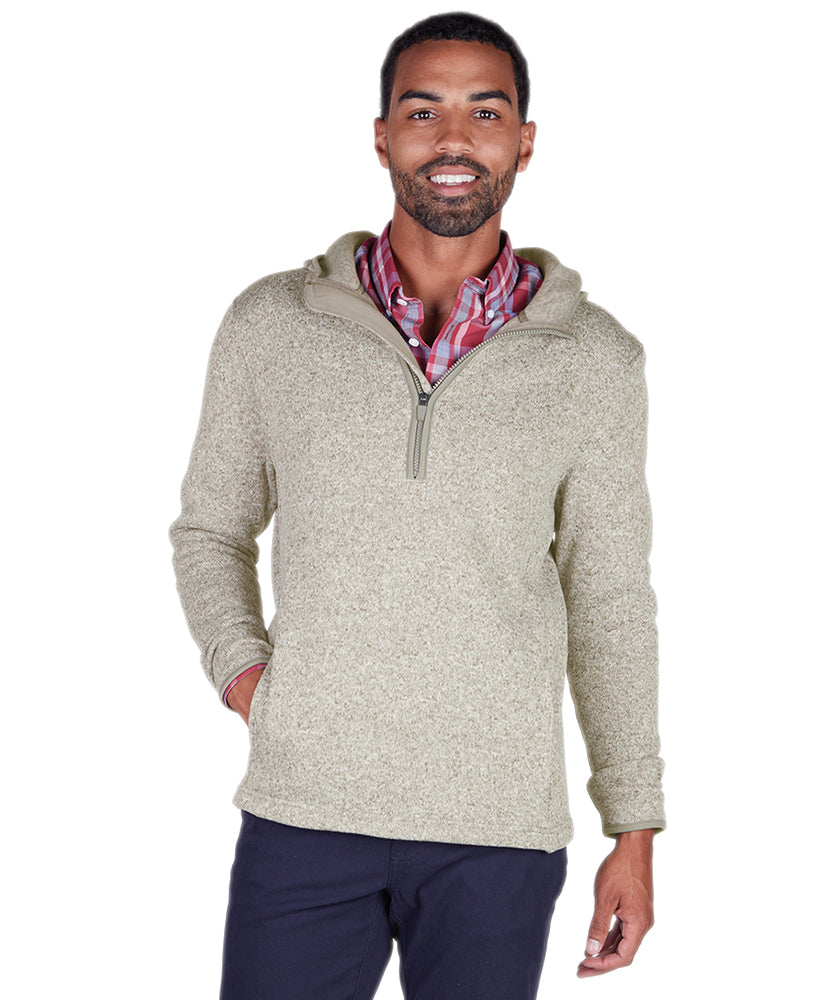 Charles River Men's Heathered Fleece Quarter Zip Hoodie Charles River