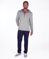 Charles River Men's Heathered Fleece Quarter Zip Hoodie Charles River