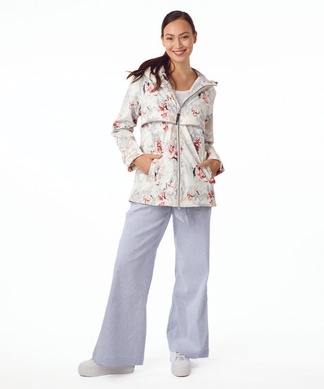 Charles River Women's New Englander Floral Printed Rain Jacket Charles River