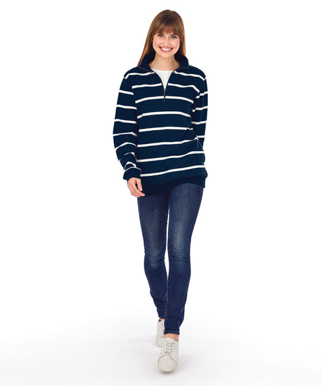 Charles River Women's Crosswind Quarter Zip Print Sweatshirt Charles River