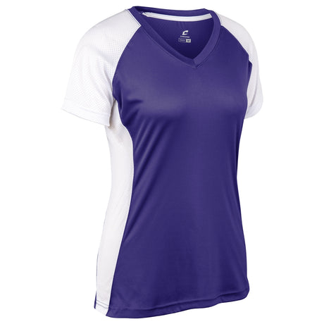 Champro Girl's Infinite V-Neck Short Sleeve Softball Jersey-1