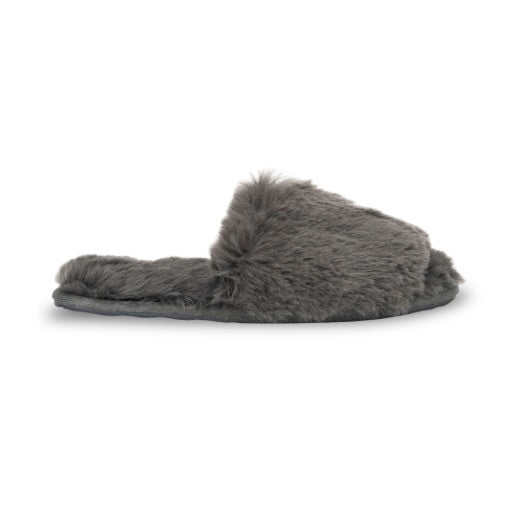 Lemon Women's Waterfront Solid Faux Fur Slide Slippers Lemon