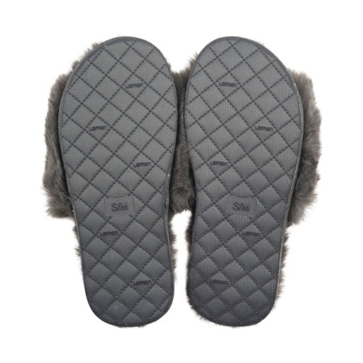 Lemon Women's Waterfront Solid Faux Fur Slide Slippers Lemon