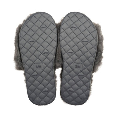 Lemon Women's Waterfront Solid Faux Fur Slide Slippers