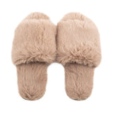 Lemon Women's Waterfront Solid Faux Fur Slide Slippers Lemon