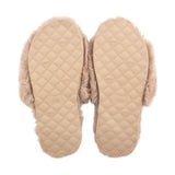 Lemon Women's Waterfront Solid Faux Fur Slide Slippers Lemon