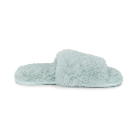 Lemon Women's Waterfront Solid Faux Fur Slide Slippers Lemon