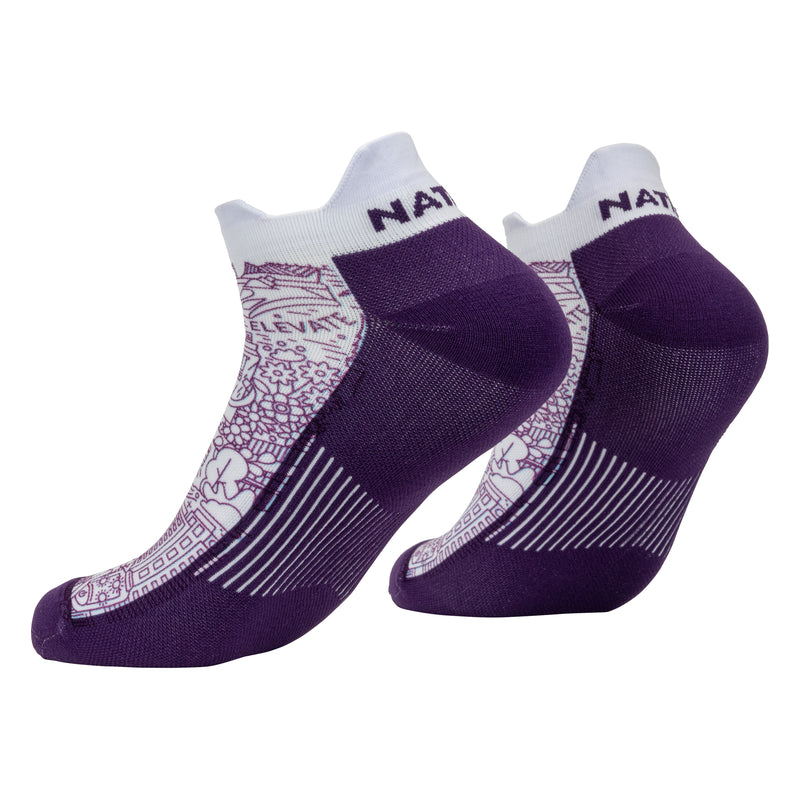 Nathan Signature Speed Tab Low Cut Printed Socks